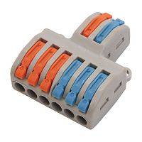 Клеммы IEK СМК 222-4126 (2Х4,0мм2-6X0,08-2.5 с рычажком) (упаковка 20шт.) картинка 
